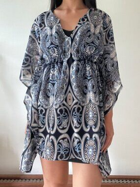 Fairy Boho Dress Poncho Paisley Beach Coverup Summer Tramp